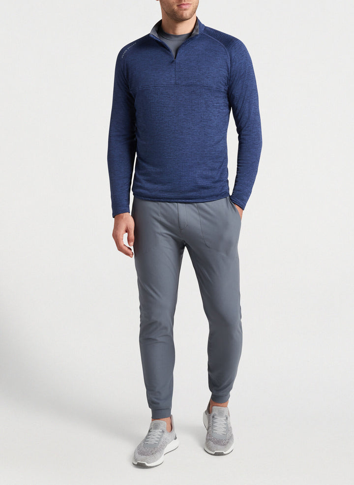 Peter Millar Mens Performance Quarter-Zip - NAVY