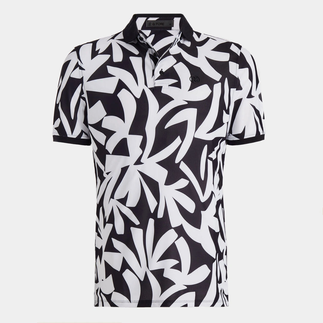 G/FORE MEN'S CONTRAST PALM TECH POLO - ONYX