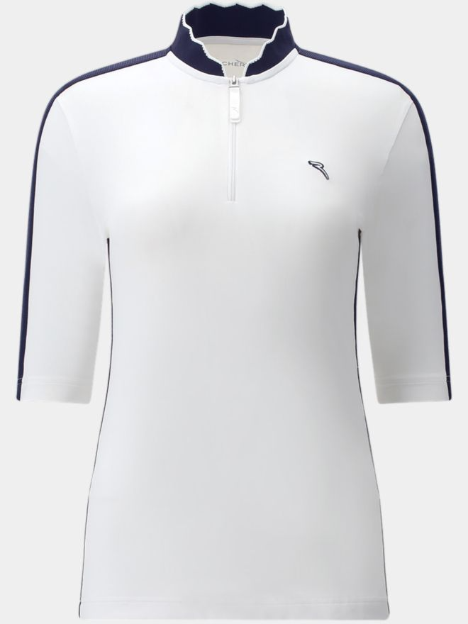Chervo Women's ATOLLI 3/4 Sleeve Polo - WHITE