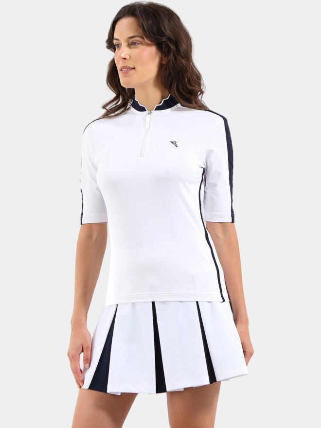Chervo Women's ATOLLI 3/4 Sleeve Polo - WHITE