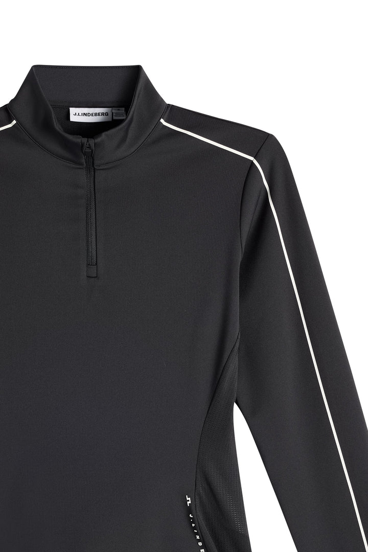 J.Lindeberg Women's Adiola Quarter Zip Mid Layer - BLACK