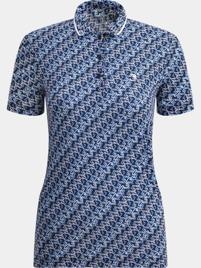 Chervo Women's ADDISABEBA Scribble Print Polo - NAVY / WHITE / BLUE