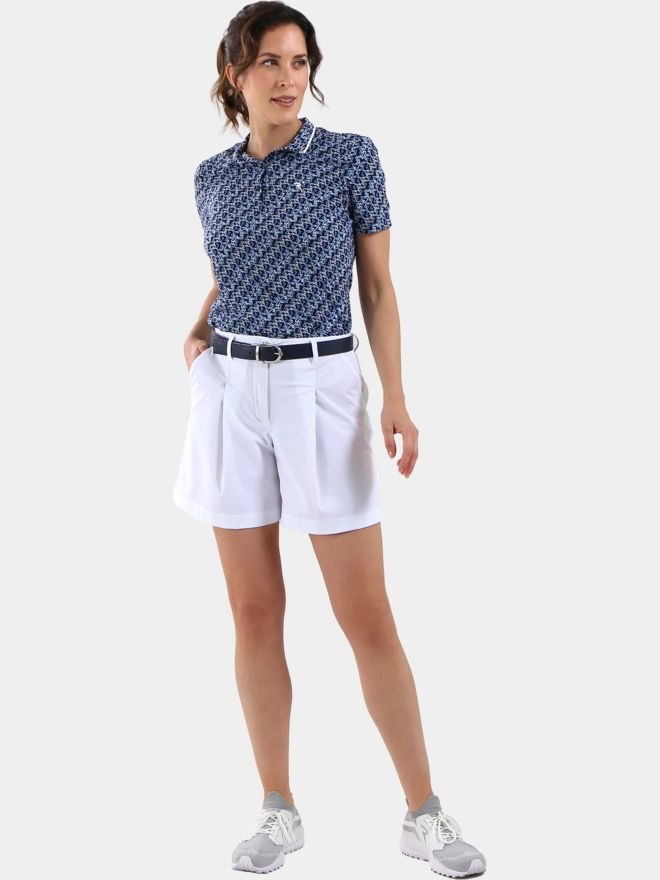 Chervo Women's ADDISABEBA Scribble Print Polo - NAVY / WHITE / BLUE