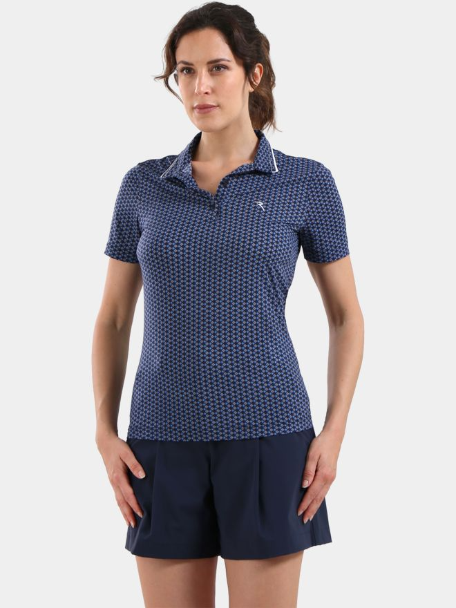 Chervo Women's ADDISABEBA Print Polo - NAVY DIAMOND