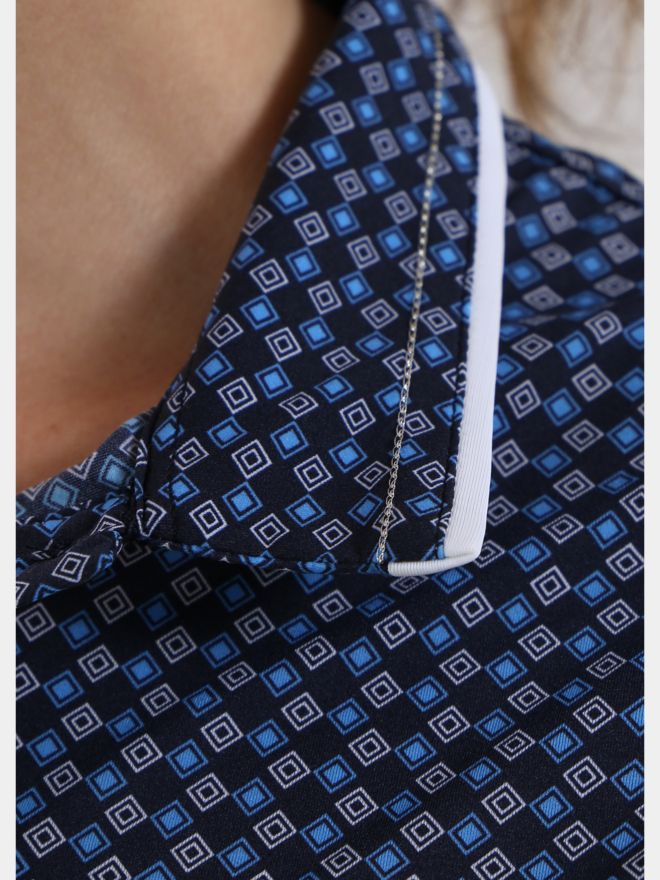 Chervo Women's ADDISABEBA Print Polo - NAVY DIAMOND