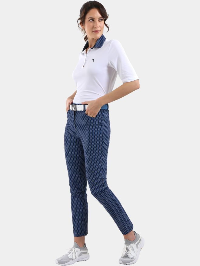 Chervo Women's ALLUME 3/4 Sleeve Pique Polo - WHITE
