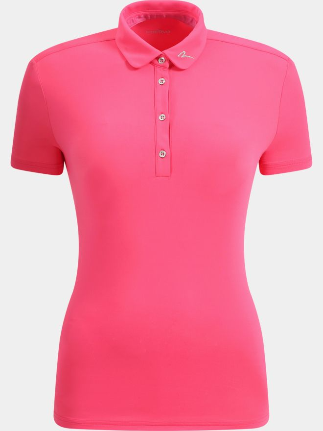 Chervo Women's ASHER Short Sleeve Lightweight Polo - PINK