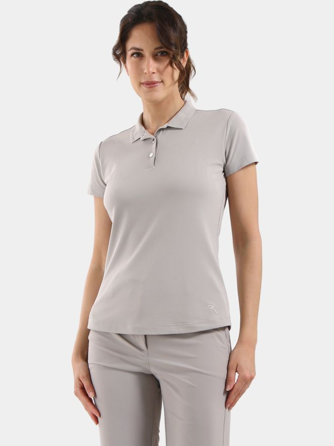 Chervo Women's ASTRID 3/4 Sleeve Pique Polo - BEIGE