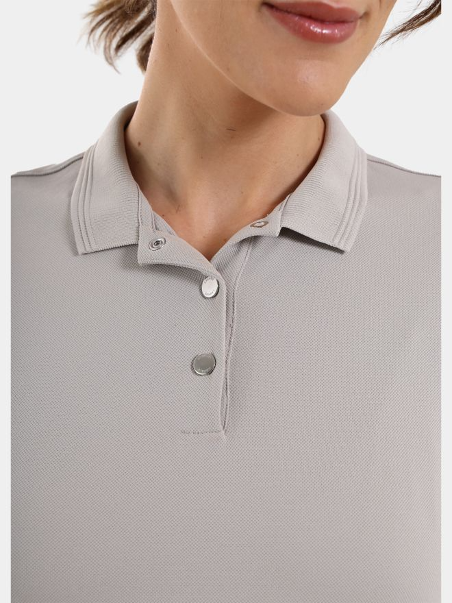 Chervo Women's ASTRID 3/4 Sleeve Pique Polo - BEIGE