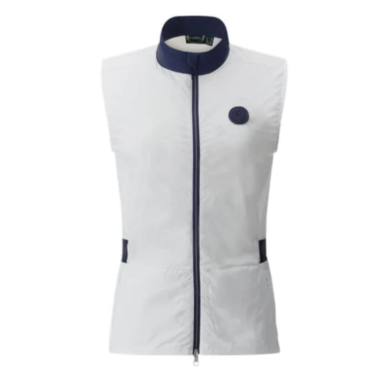 Chervo Women's EVENT Ultralight Wind-Lock Vest - WHITE / NAVY