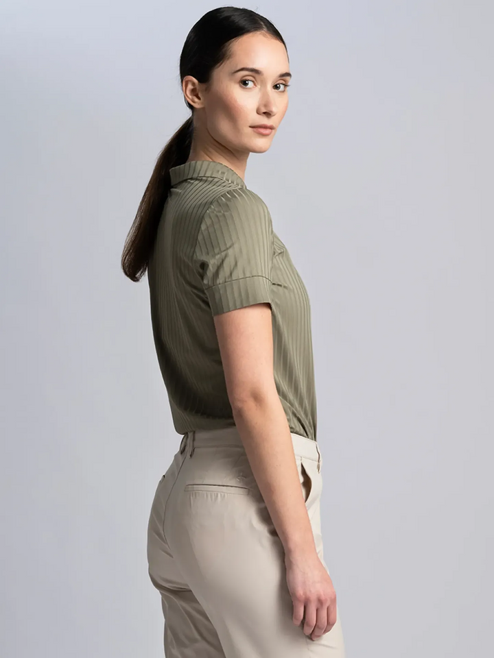 Cross Sportswear Womens ALEXA RIB Polo - GREEN