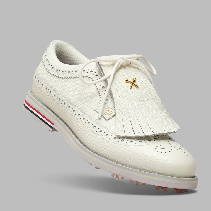 G/FORE WOMEN'S GALLIVANTER LEATHER LONGWING KILTIE GOLF SHOE - SNOW