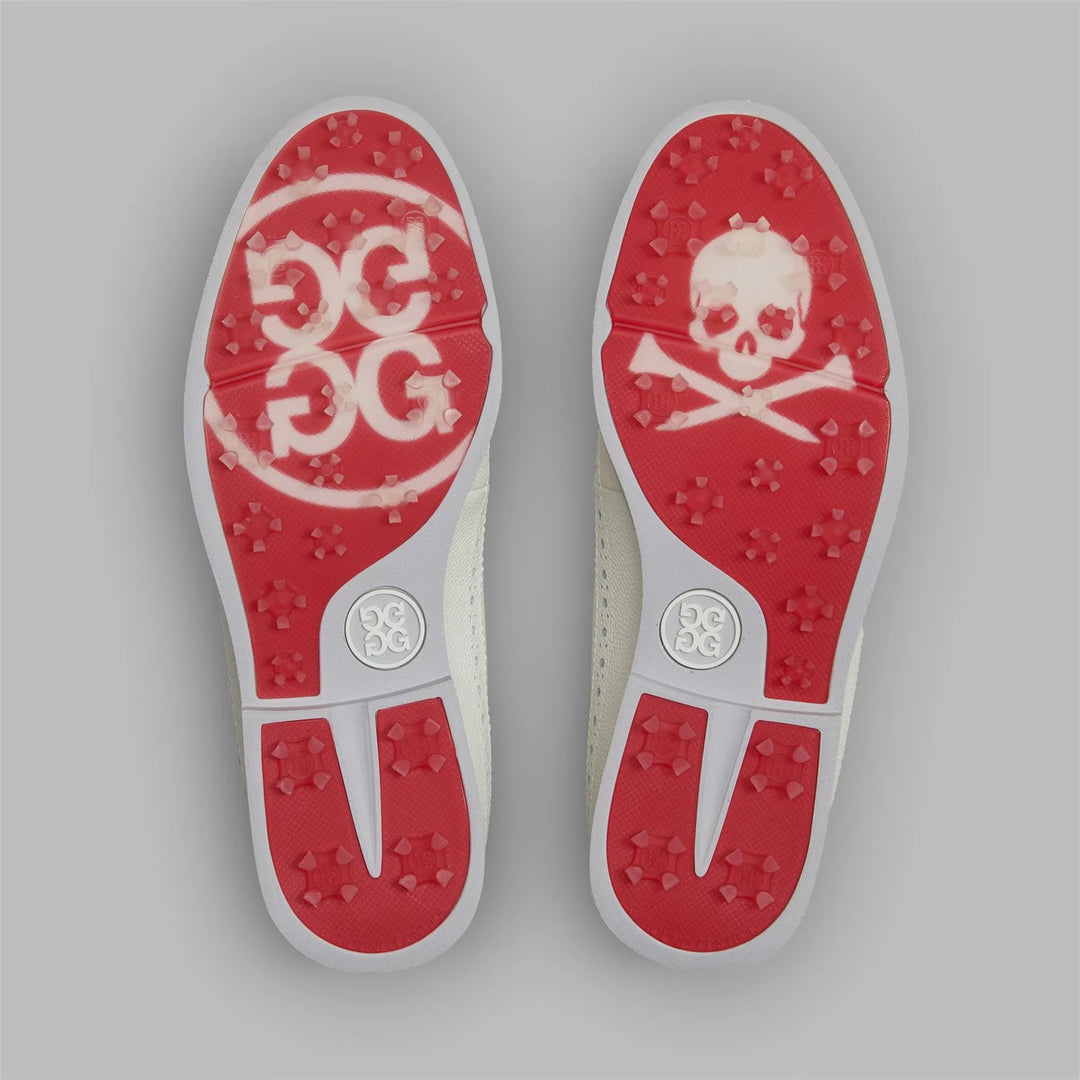 G/FORE WOMEN'S GALLIVANTER LEATHER LONGWING KILTIE GOLF SHOE - SNOW