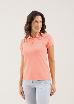 Chervo Women's ALTALENA Short Sleeve Pique Polo - CORAL
