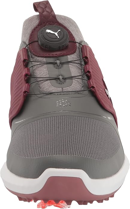 Puma Men's TOUR EDITION - IGNITE PWRAdapt Caged DISC Golf Shoes - QUIET SHADE - PUMA SILVER - ZINFANDEL