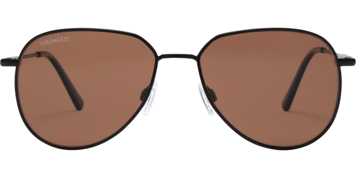 Serengeti HAYWOOD Aviator Polarized Sunglasses - Matte Black