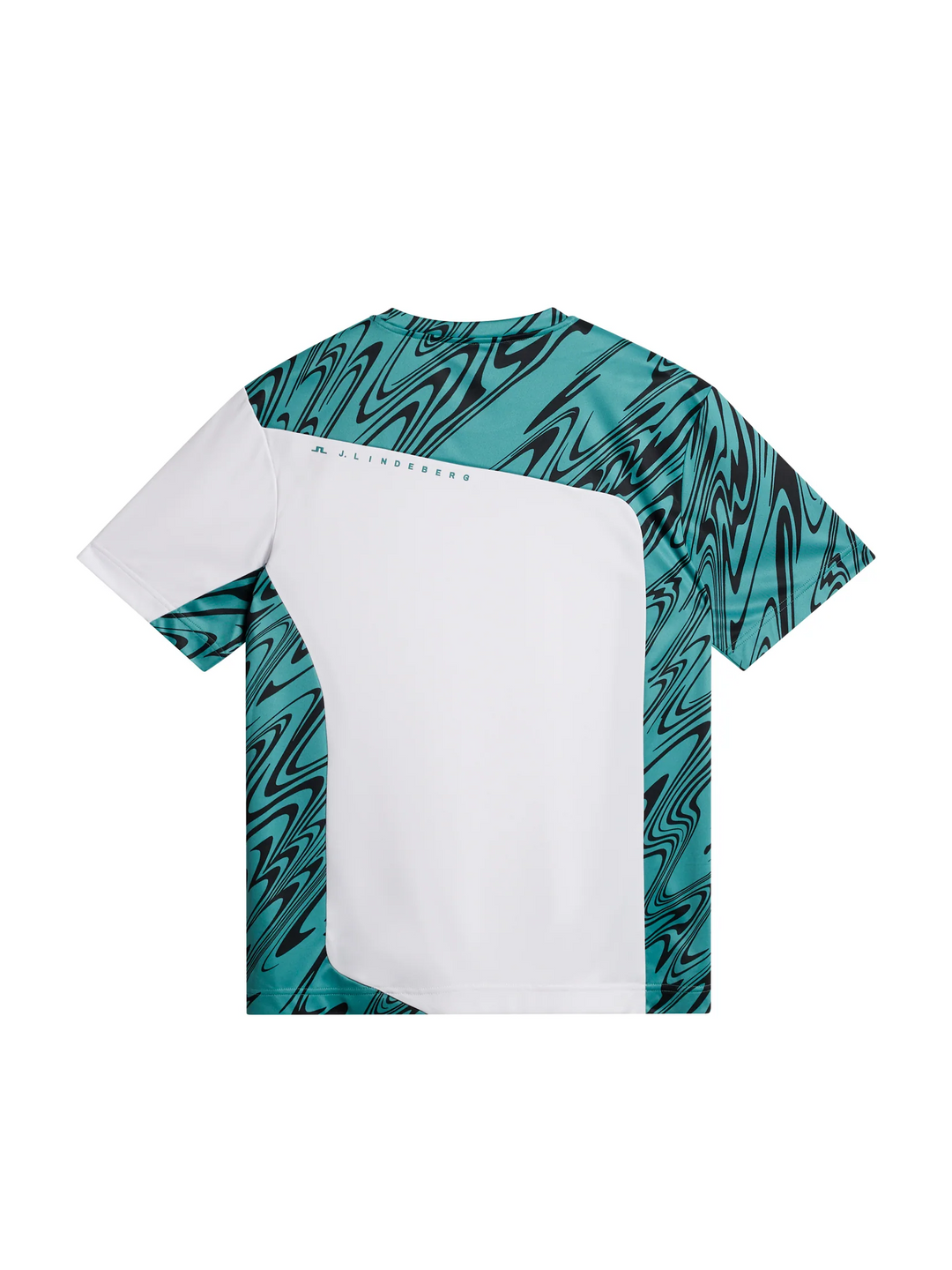 J.Lindeberg Mens Niccolo T-Shirt - LIQUIFY TEAL BLACK