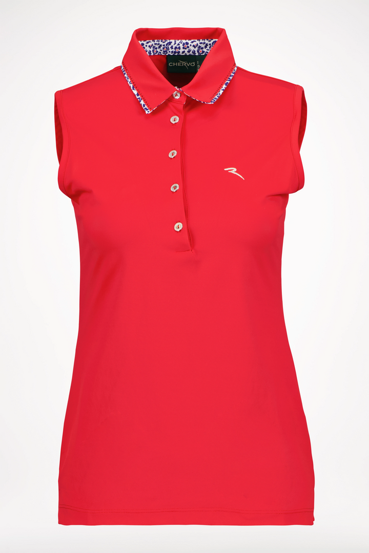 Chervo Women's ASUNCION Sleeveless Polo - RED