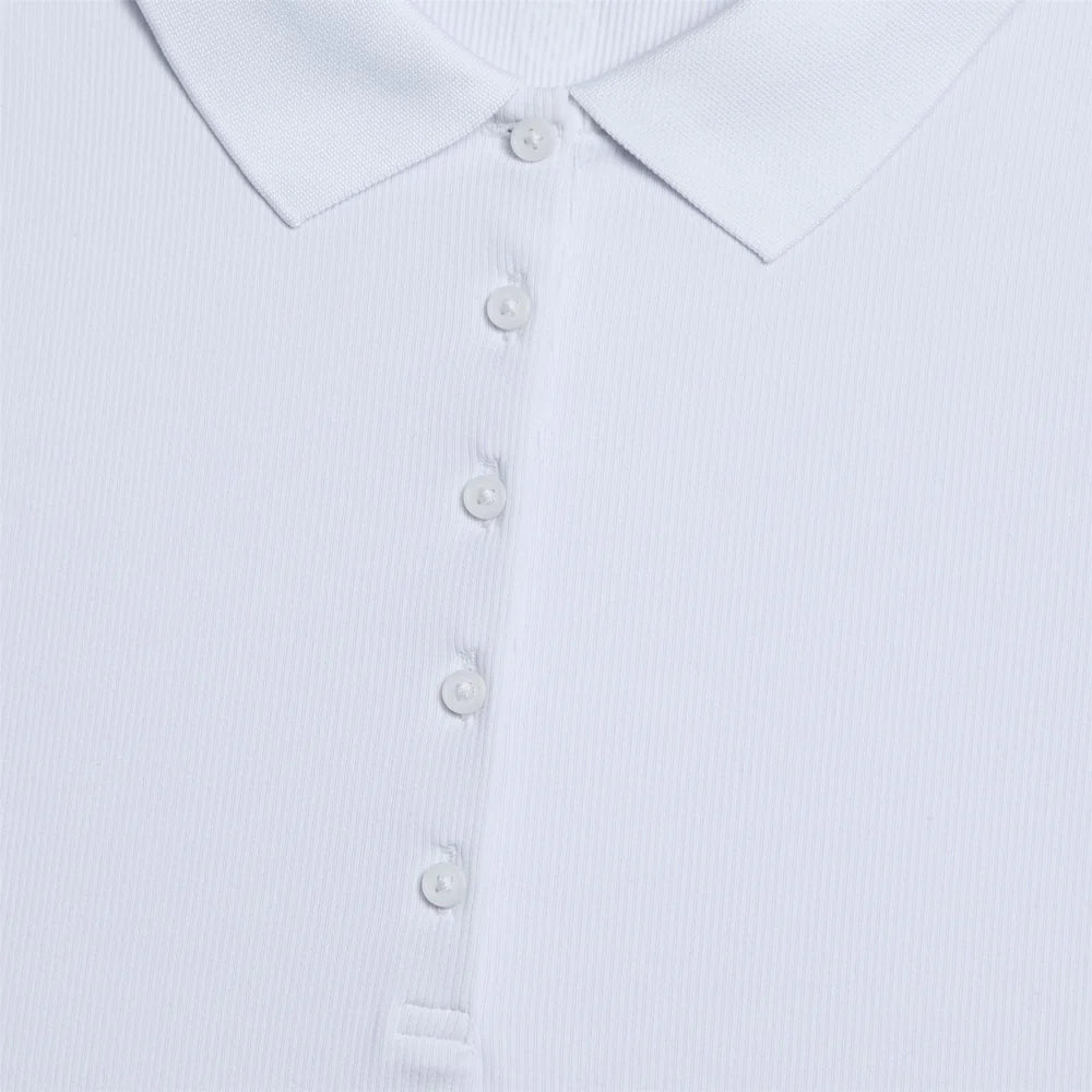G/FORE WOMENS RIBBED TECH NYLON POLO - SNOW