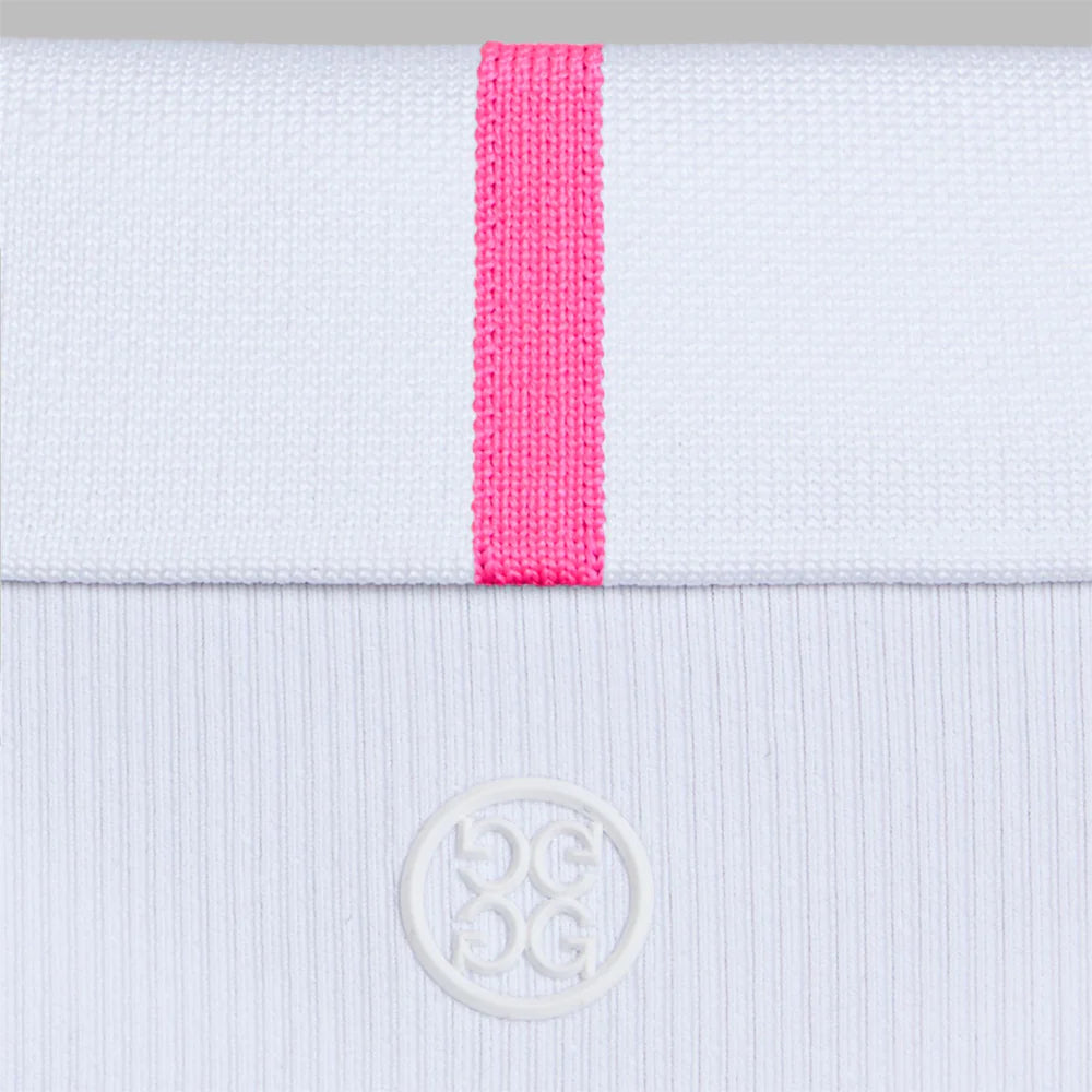 G/FORE WOMENS RIBBED TECH NYLON POLO - SNOW