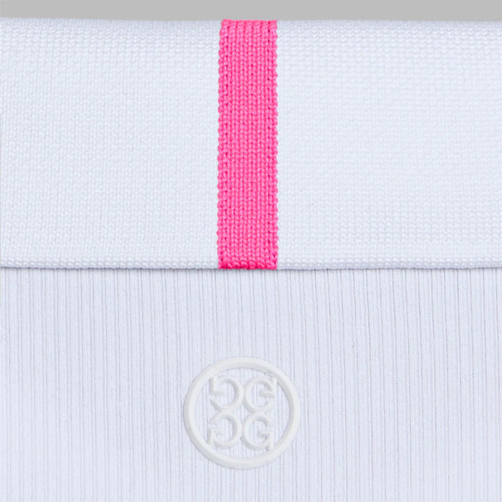 G/FORE WOMENS RIBBED TECH NYLON POLO - SNOW