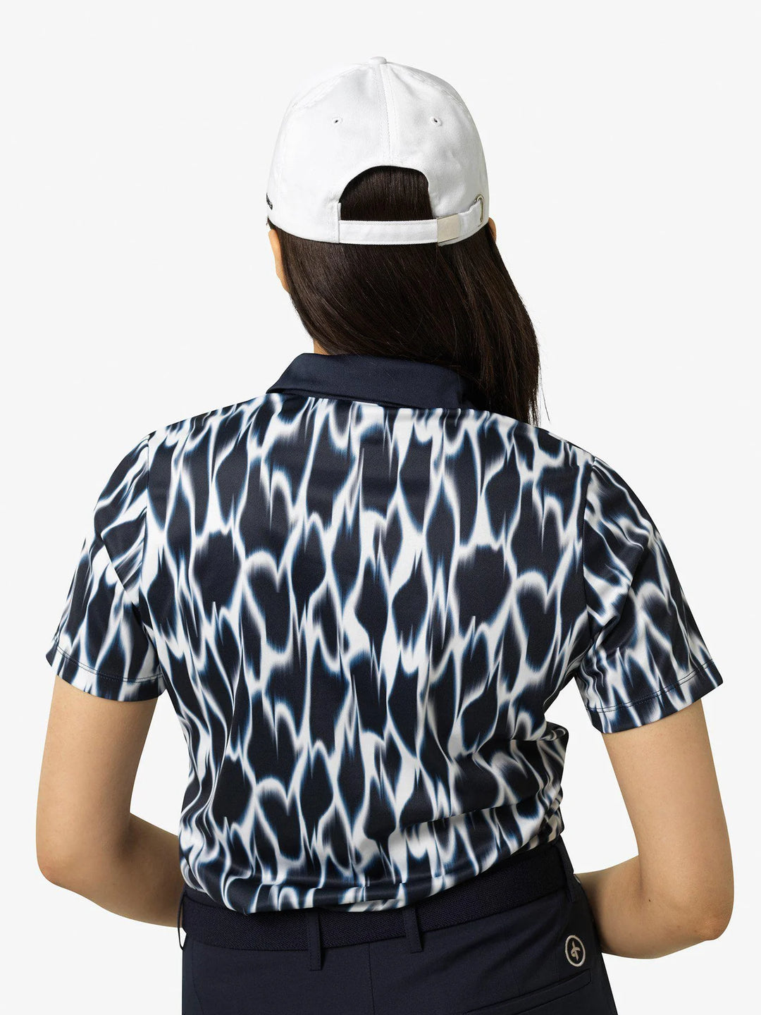 Cross Sportswear Womens Blurry Technical Polo - NAVY