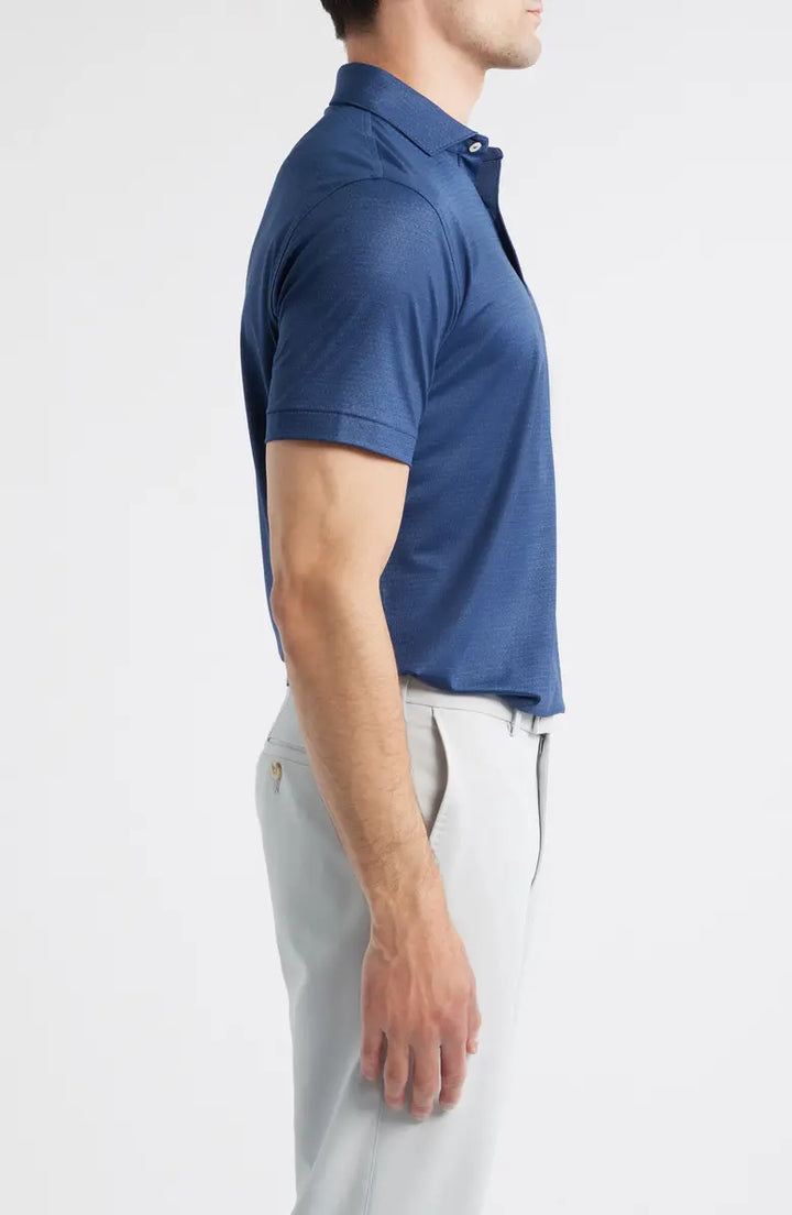 Peter Millar Men's Tailored Fit Jukebox Performance Jersey Polo - NAVY
