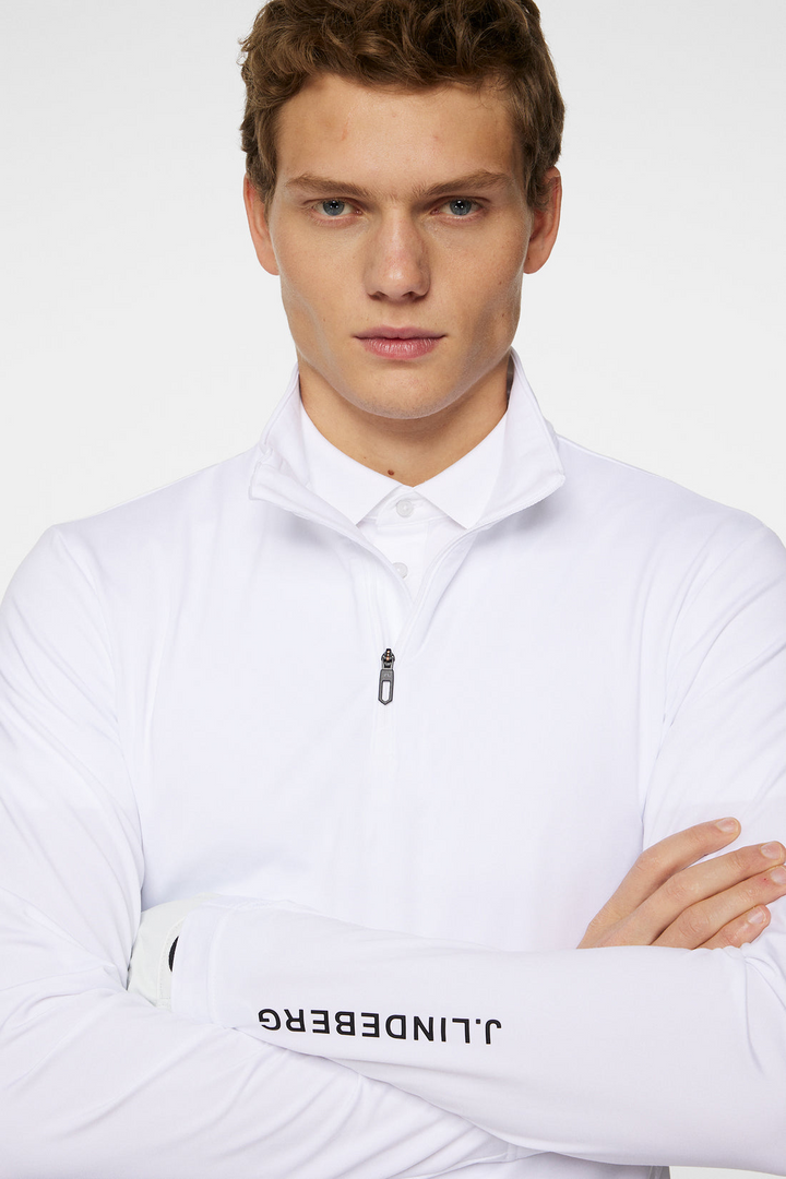 J.Lindeberg Men's Tour Tech Mid Layer - WHITE