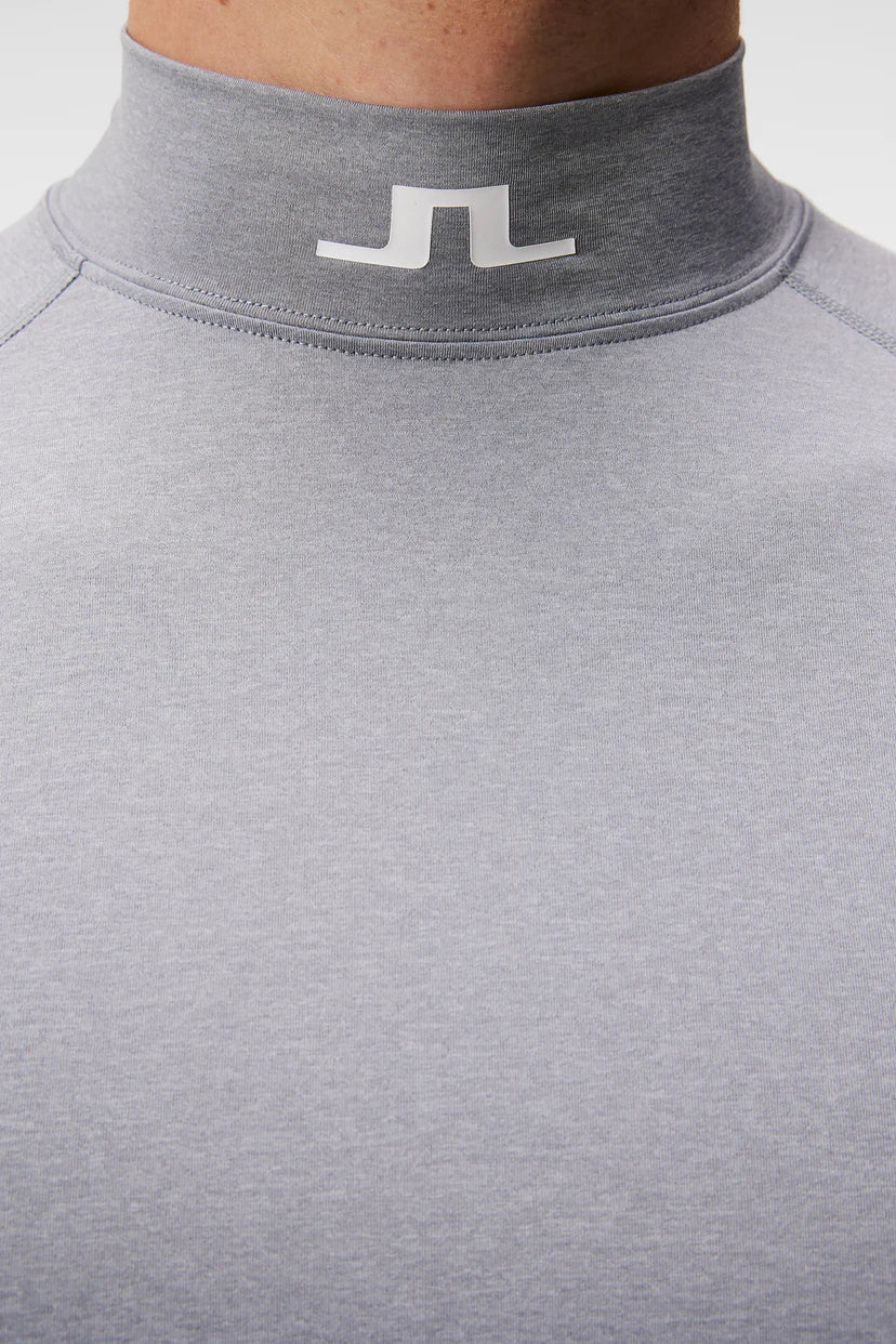 J.Lindeberg Mens Aello Soft Compression Layer - GREY MELANGE