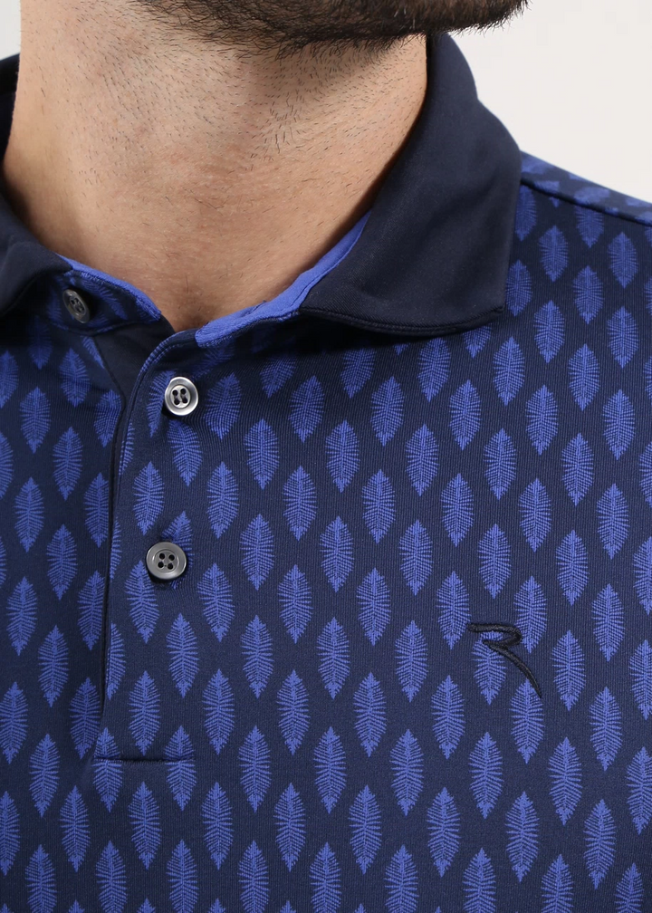 Chervo Men's ARRIVISTA Pro-Therm® Thermal Longsleeve Printed Polo - NAVY