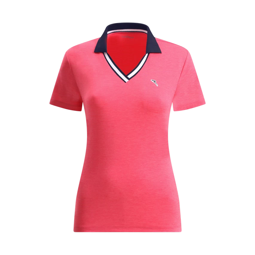Chervo Women's AMBROSE Short Sleeve Lightweight Polo - ROSE