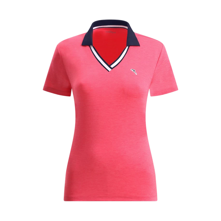Chervo Women's AMBROSE Short Sleeve Lightweight Polo - ROSE