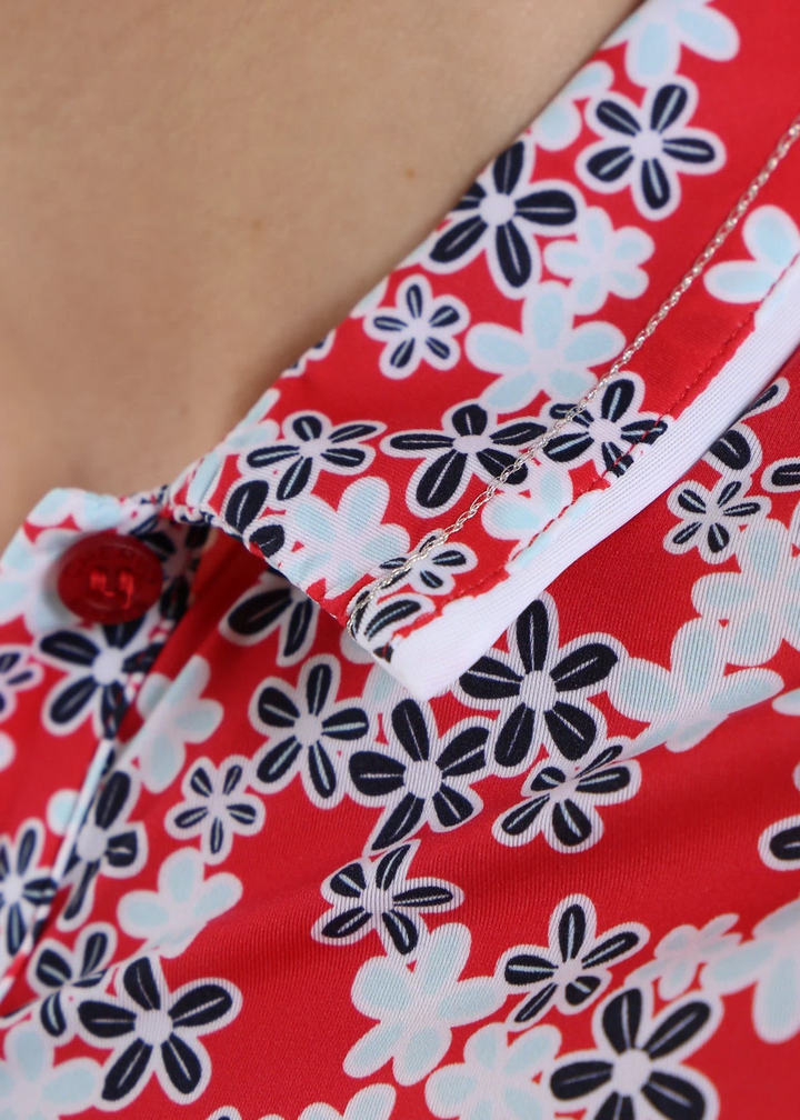 Chervo Women's ADDISABEBA Floral Print Polo - RED