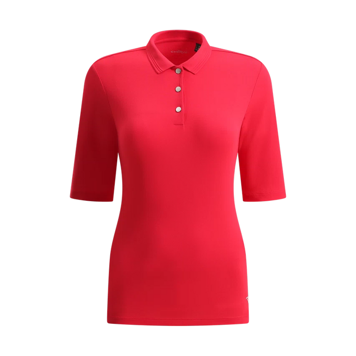 Chervo Women's APPARIRE 3/4 Sleeve Pique Polo - RED