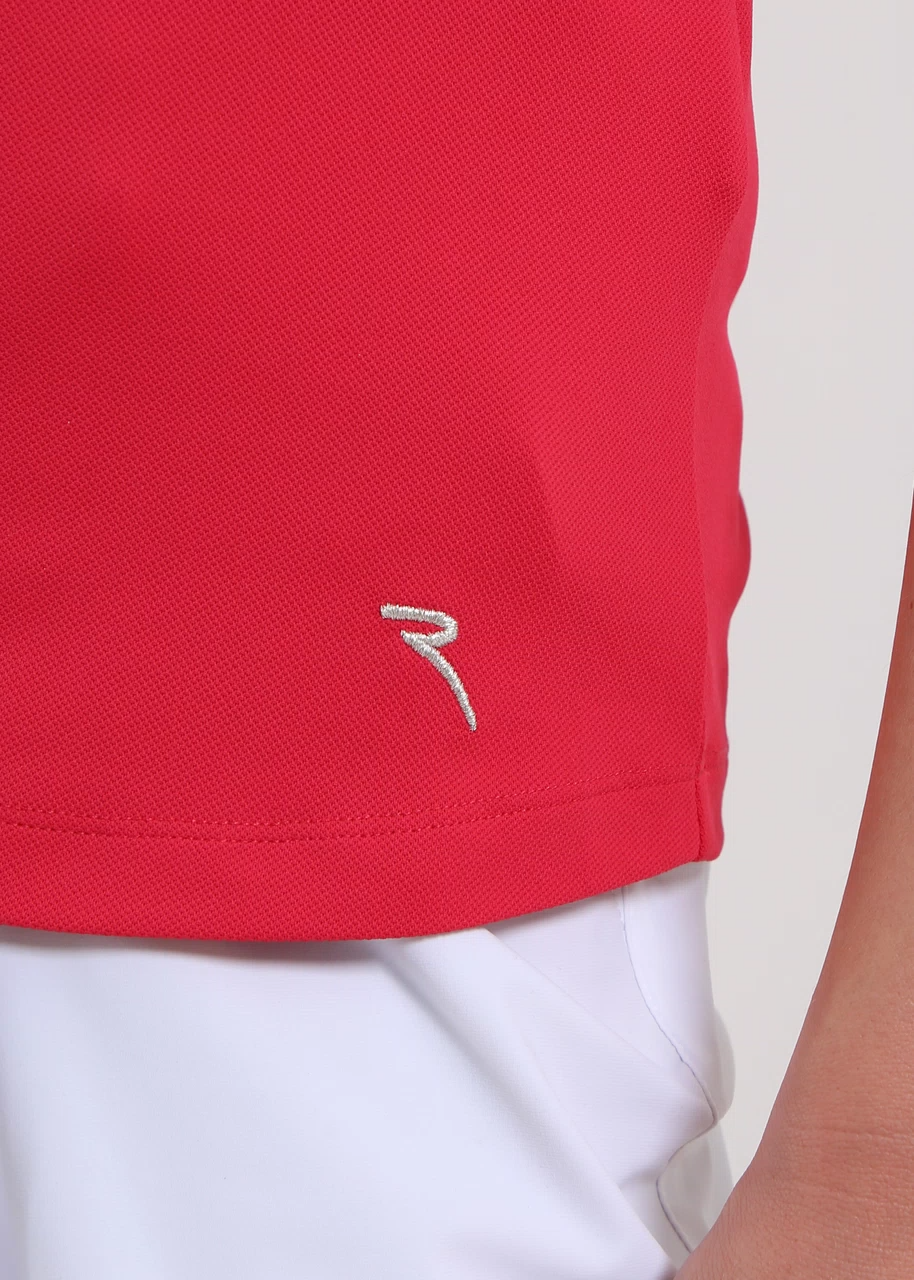 Chervo Women's APPARIRE 3/4 Sleeve Pique Polo - RED