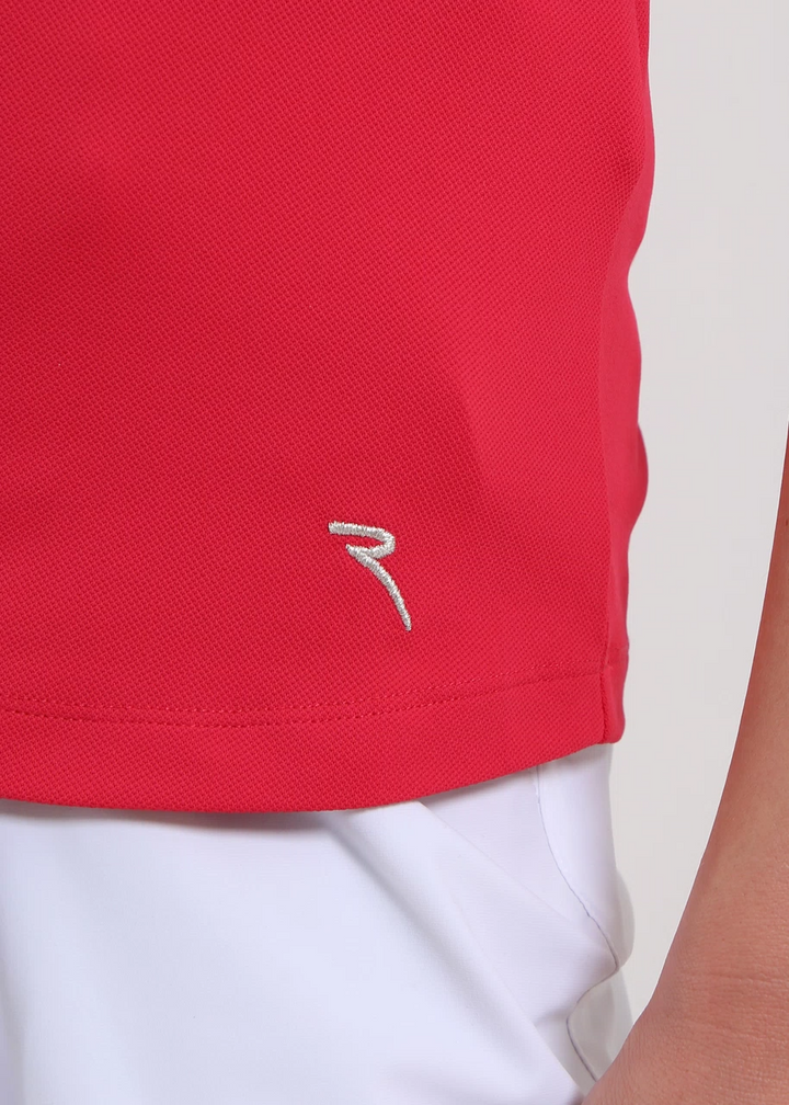 Chervo Women's APPARIRE 3/4 Sleeve Pique Polo - RED