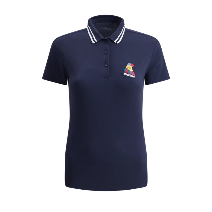 Chervo Women's AVVENTURA Short Sleeve Pique Polo - NAVY