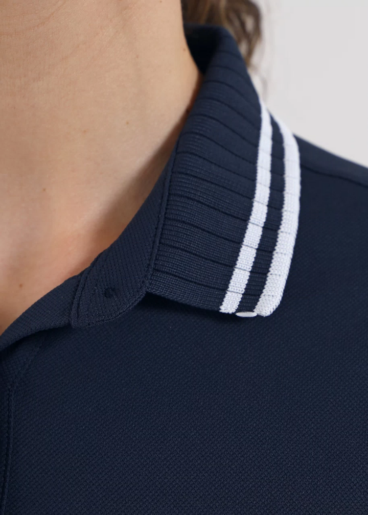Chervo Women's AVVENTURA Short Sleeve Pique Polo - NAVY