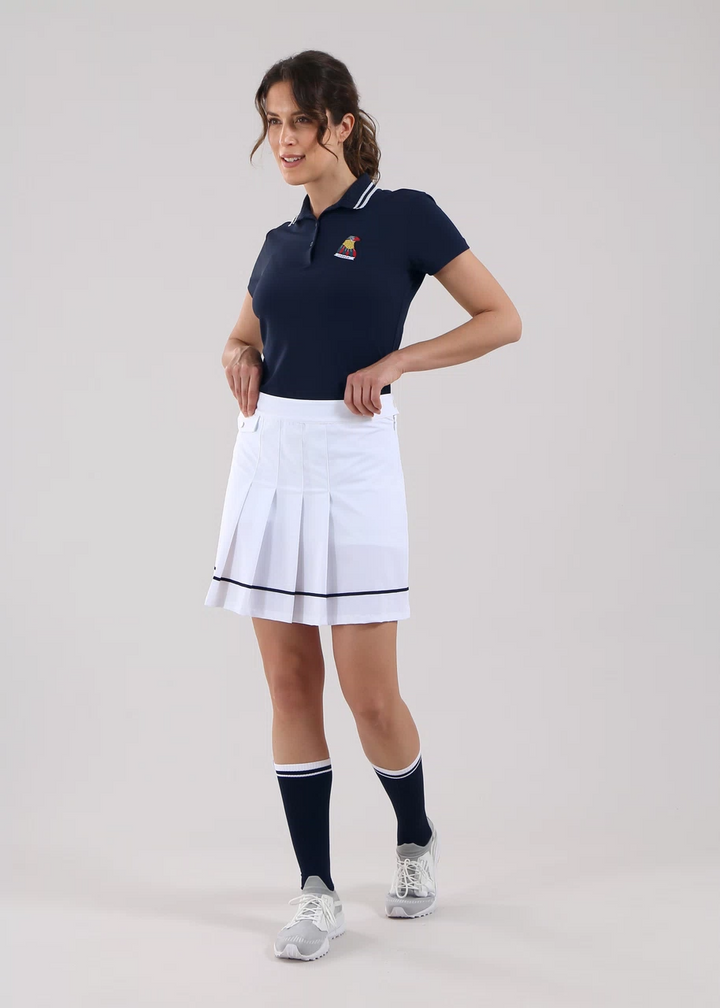 Chervo Women's AVVENTURA Short Sleeve Pique Polo - NAVY