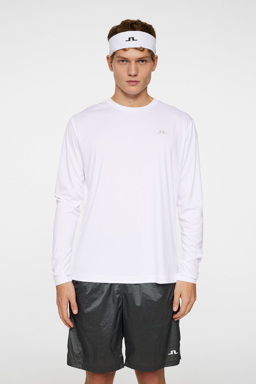J.Lindeberg Mens Ade T-shirt Long Sleeve - WHITE