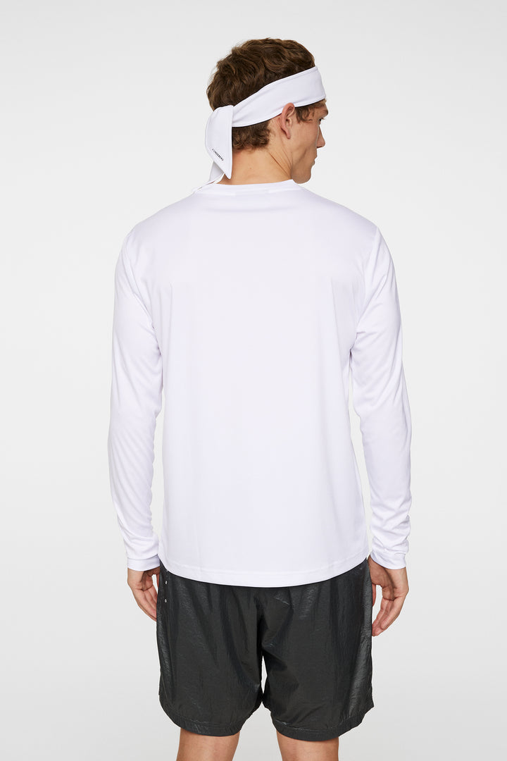 J.Lindeberg Mens Ade T-shirt Long Sleeve - WHITE
