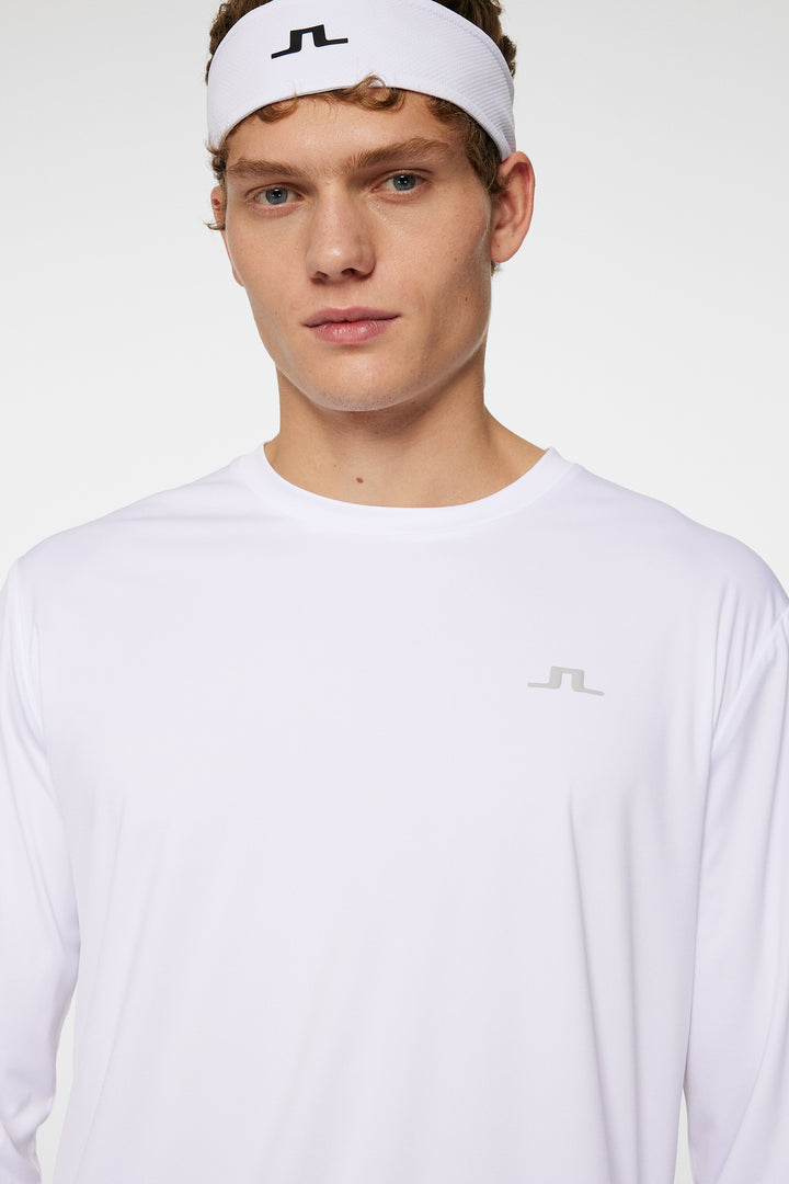 J.Lindeberg Mens Ade T-shirt Long Sleeve - WHITE