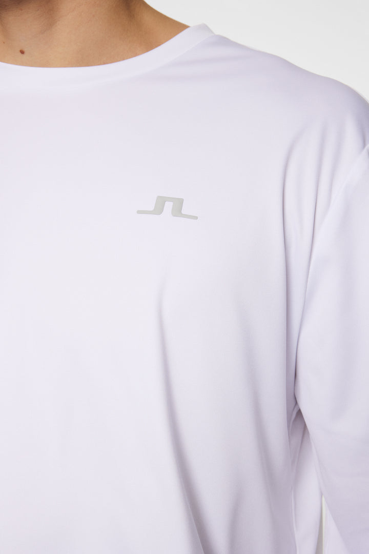 J.Lindeberg Mens Ade T-shirt Long Sleeve - WHITE