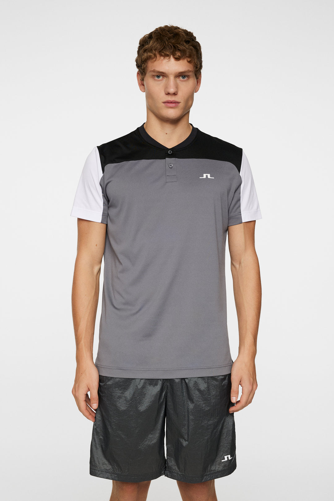 J.Lindeberg Mens Michael Polo Short Sleeve - Lava Smoke