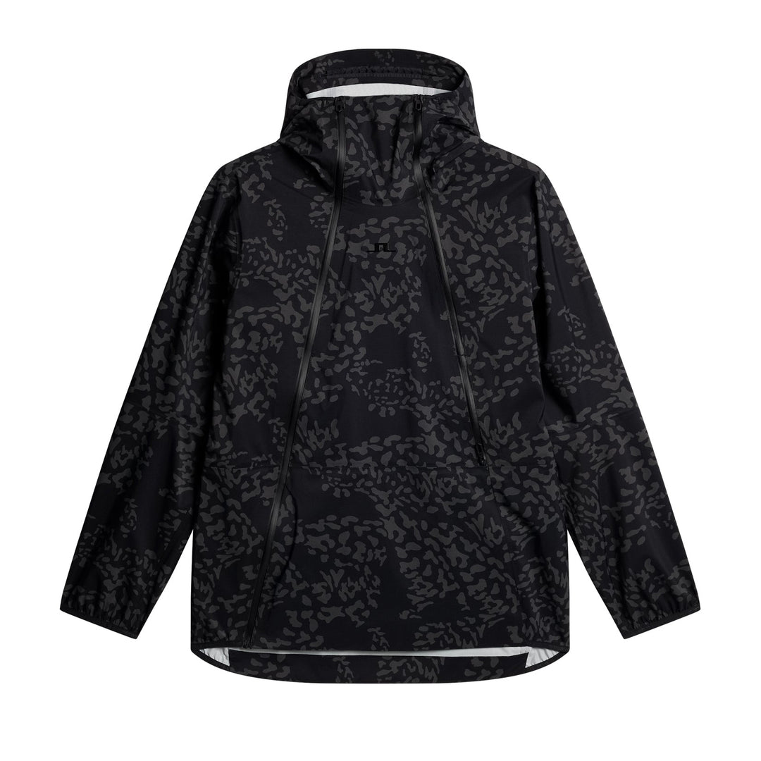 J.Lindeberg Men's Isan Pro Pack Camo Print Waterproof Wind Jacket - BLACK