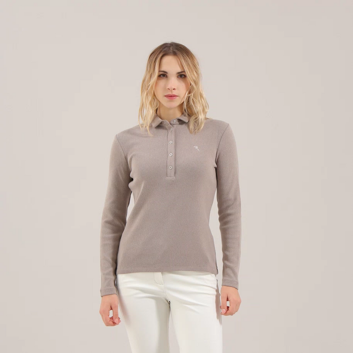 Chervo Women's AVENE Pro-Therm® Long Sleeve Polo - BEIGE