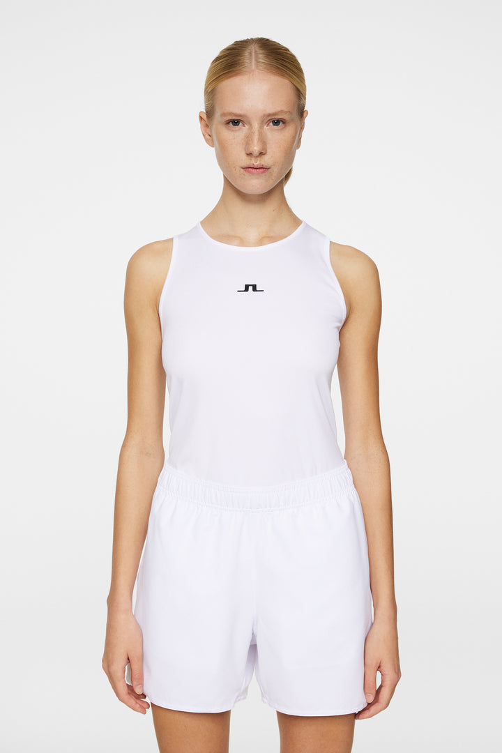 J.Lindeberg Womens Delia Sleeve Less Tank Top - WHITE
