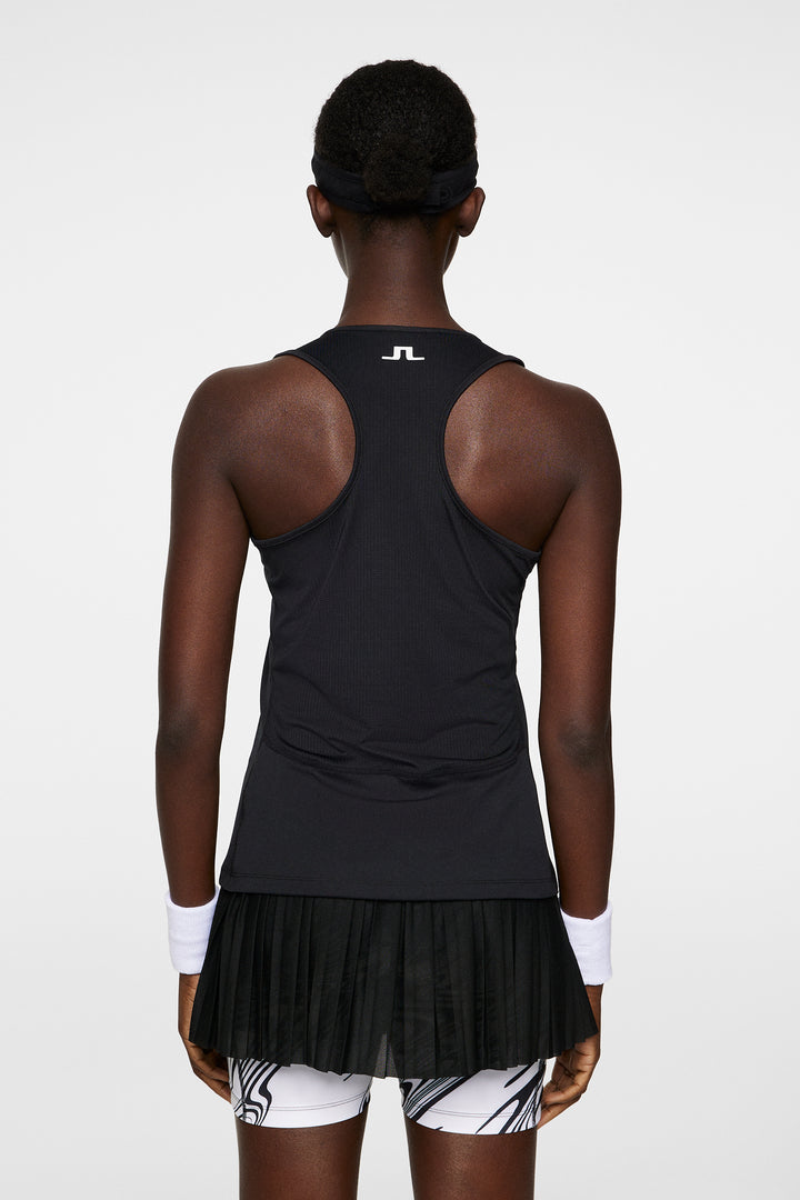 J.Lindeberg Womens Delia Sleeve Less Tank Top - BLACK