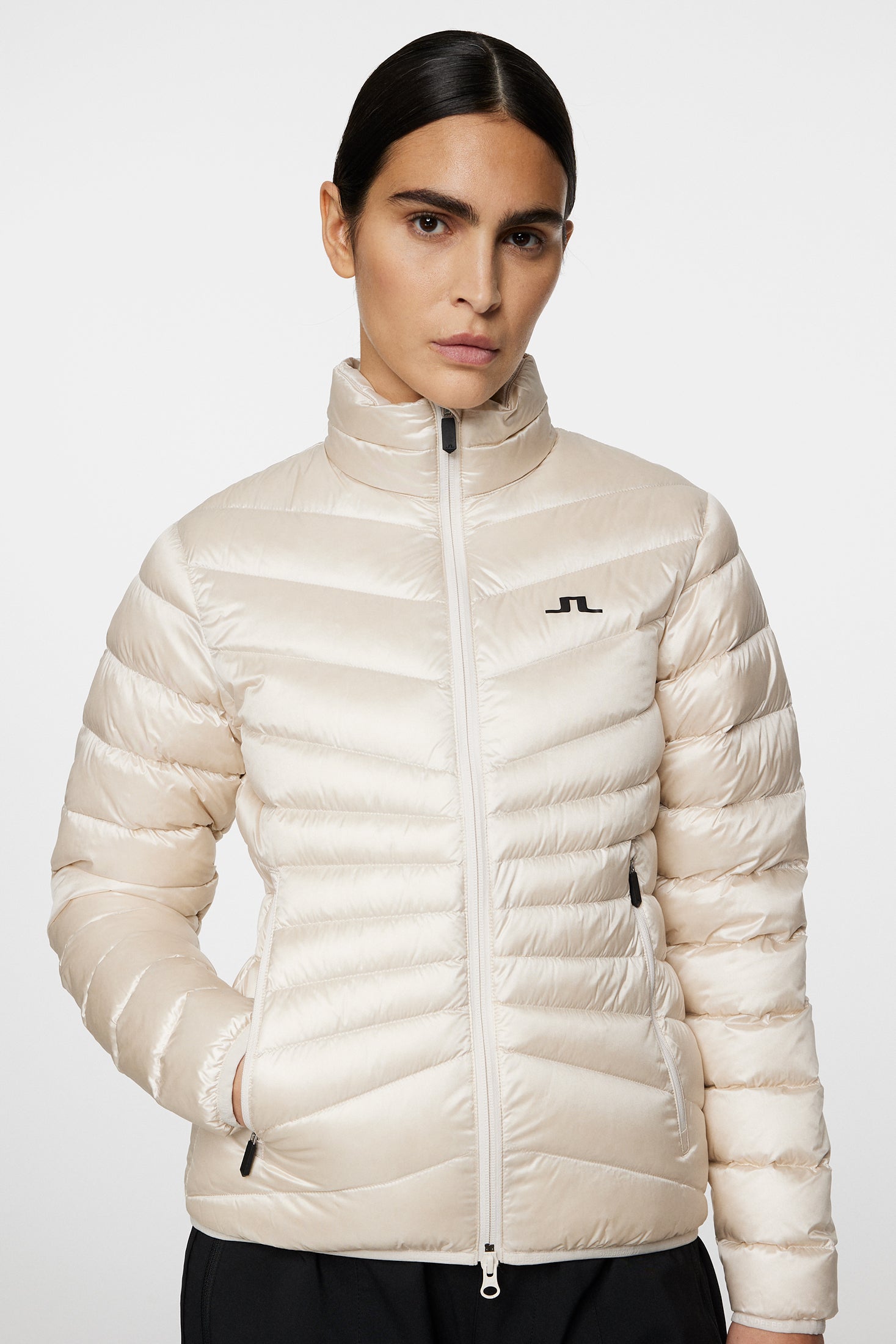 J.Lindeberg Womens LARA Light Down Jacket - GREY LILAC