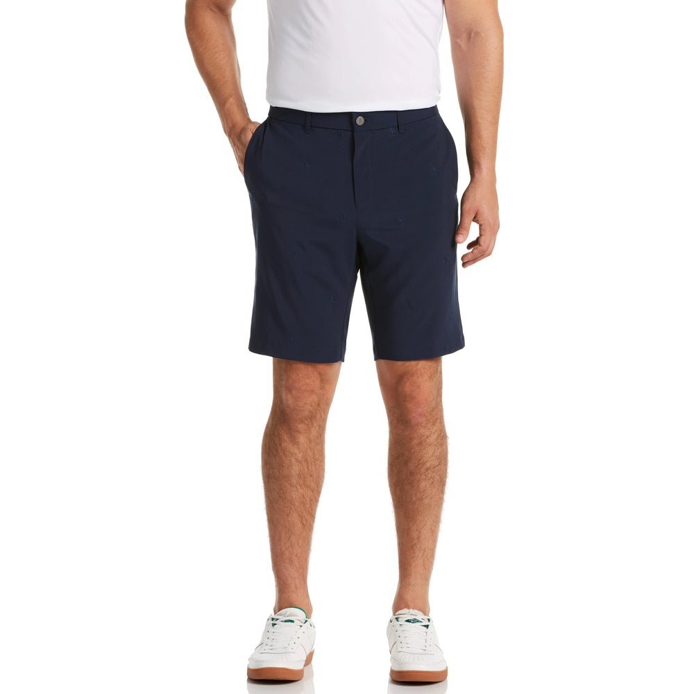 Original Penguin Mens Allover Embroidered Pete 9" Golf Short - BLACK IRIS - Golf Anything Canada